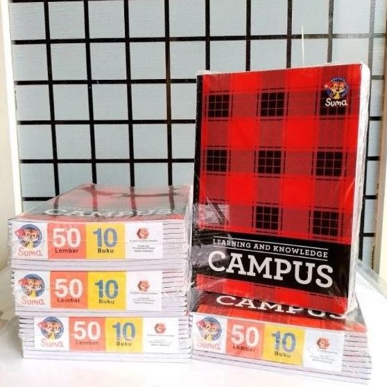 

Buku Tulis Campus 50 Lembar SUMA (10pc) / 1 Pack Buku Tulis CAMPUS Panjang 50 Lembar Isi 10 Pcs Learning Campus