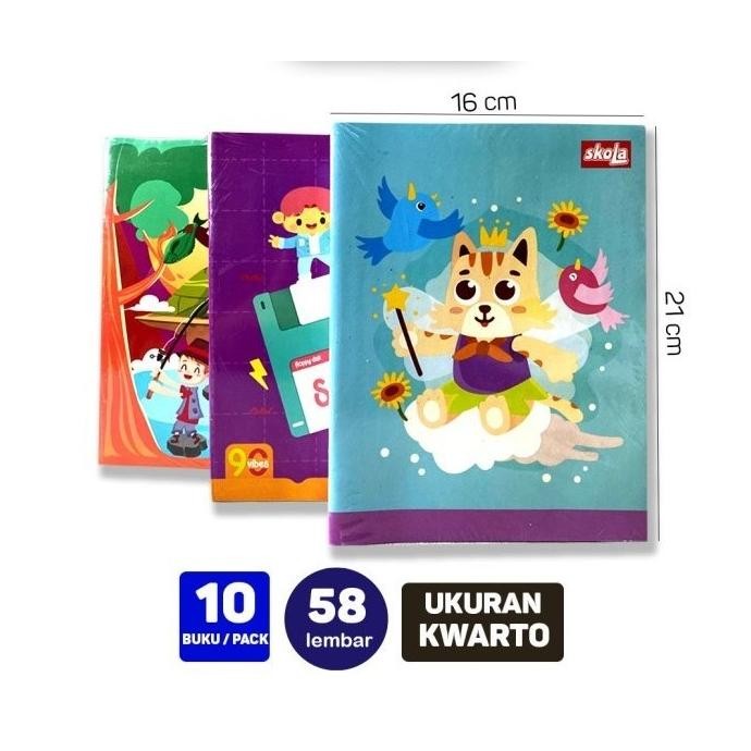 

BUKU TULIS 58 LEMBAR SKOLA BY SiDU SINAR DUNIA (1 PACK 10 BUKU)