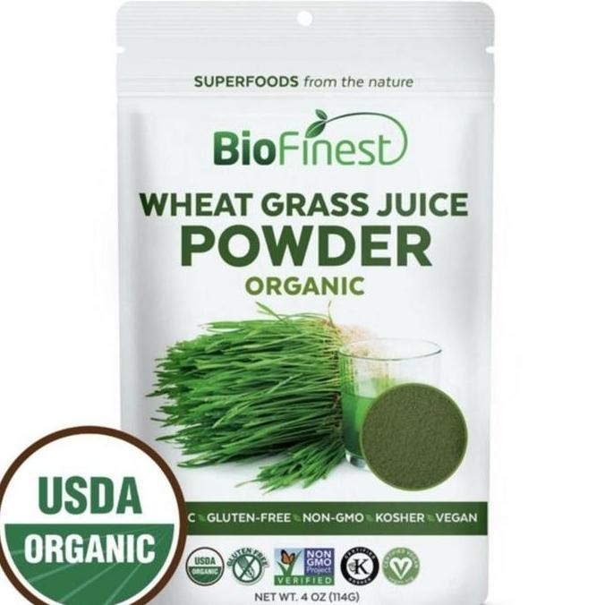 

Biofinest Wheat Grass Juice Powder Organic Pure Superfood 114g