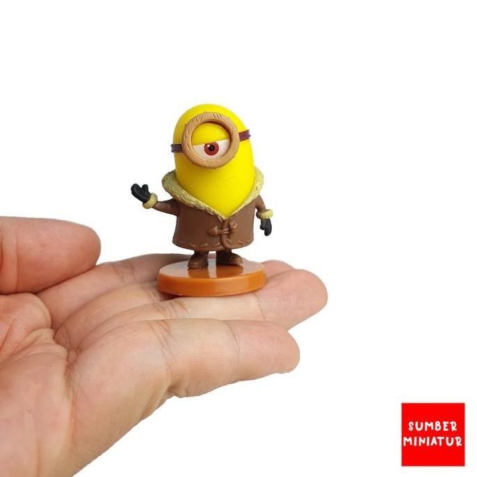 baru Set Figure Koleksi Minion / Topper Hiasan Kue Ultah Minion 10 pcs Plastik