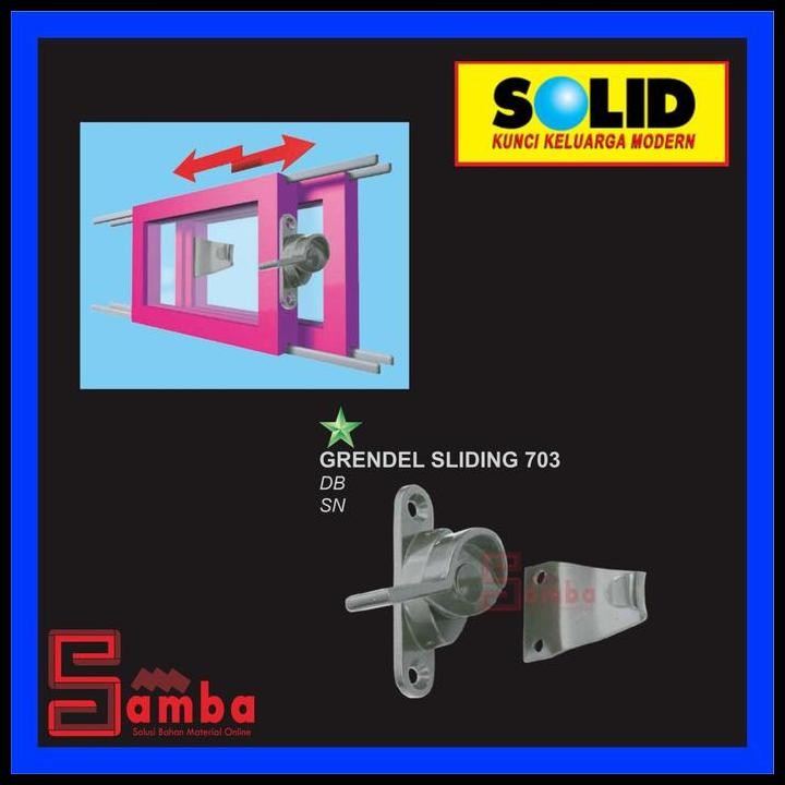 TERMURAH GRENDEL SLIDING SOLID 703 / GRENDEL PUTER / GRENDEL KUNCI JENDELA 