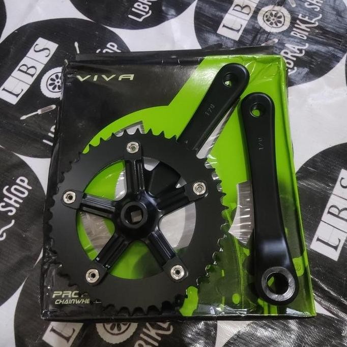 ORIGINAL CRANK VIVA PROMPT RA3L FIXIE FIX GEAR ALLOY 42T HITAM DOFF