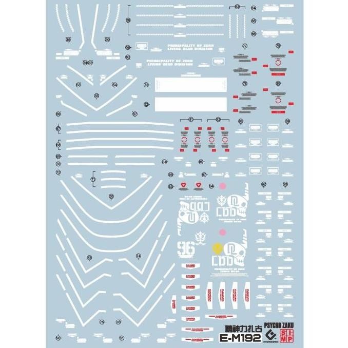baru Fluorescent Water Decal MG Psycho Zaku Thunderbolt Ver Ka Evo Studio