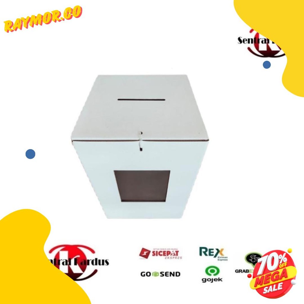 

Kardus Box Kotak Suara Pilpers Pilkades Besar 40X40X60Cm Double Wall 5-6Mm Bahan White Terlengkap Dan Termurah