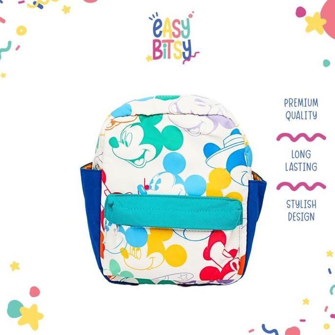 TERMURAH - Easybitsy Tas Ransel Backpack Perempuan Laki-Laki PAUD-TK Premium Mickey Rainbow - Zara