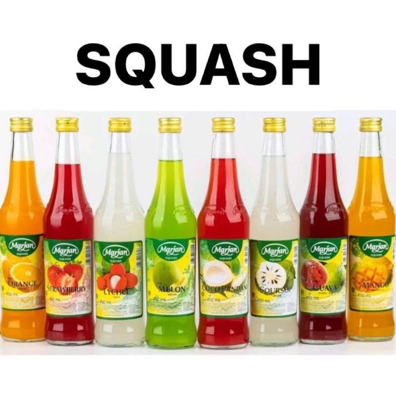 

FM Sirup Marjan SQUASH Mangga Sirsak Guava Leci Strawberry Orange Pinapple 450ml