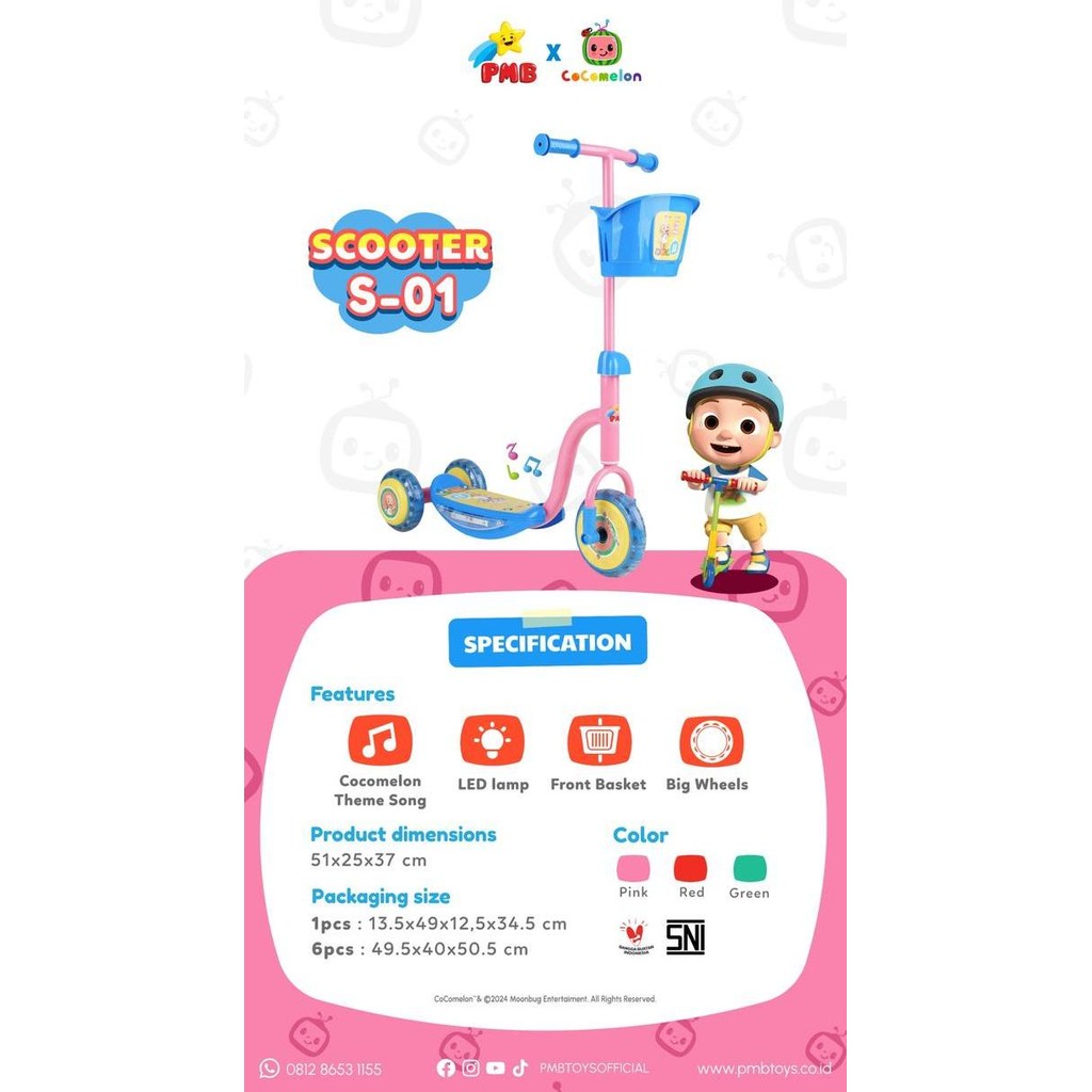 Skuter Scooter Anak EXOTIC ST 8128 Otoped Musik Lampu Rem