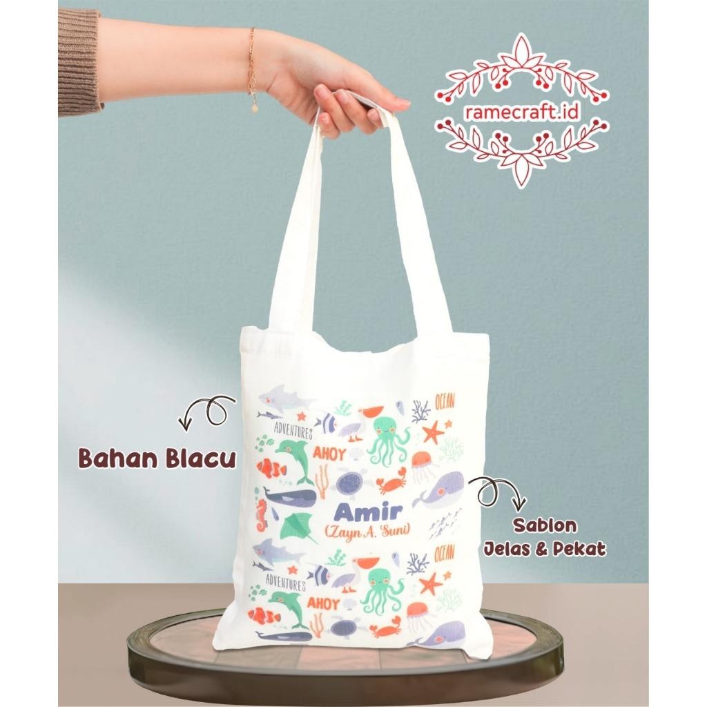 

ABS tote bag / goodie bag / tas custom / uk 25x30