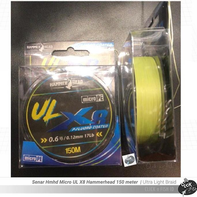 Senar Pancing Micro UL X8 Hammerhead Ultra Light Kuning PE 0.4 0.6 0.8