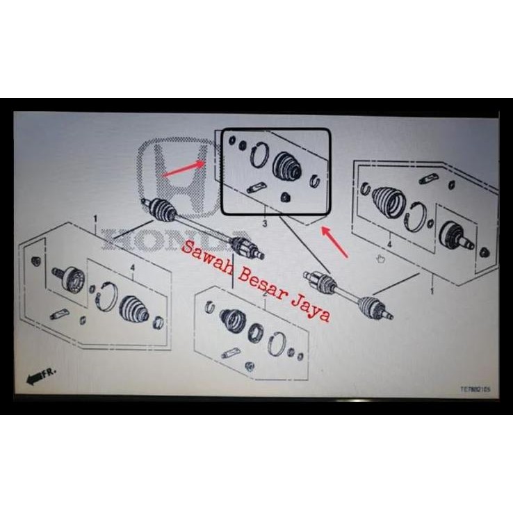 TERMURAH INBOARD BOOT DRAFT SHAFT SET KARET BOOT AS RODA CV JOINT DALAM MOBILIO 