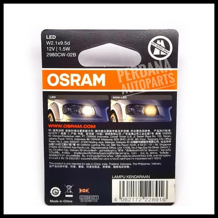 DISKON OSRAM LAMPU LED SENJA T10 AUXILIARY 2980CW - 6000K !!!!