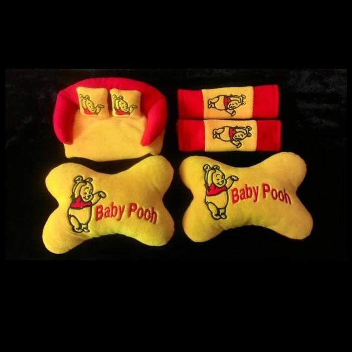 TERMURAH BANTALAN MOBIL/ CAR PILLOW 3 IN 1 BABY POOH TRAJET HYUNDAI 