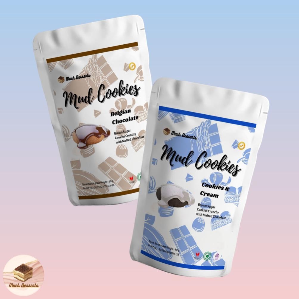 

Ct_C1077 Much Desserts Paket 2 Melted Mud Cookies Ukuran Kecil Mini Gd-90