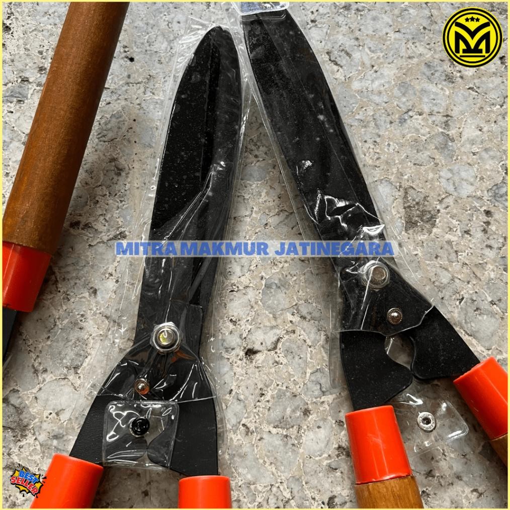 Gunting Rumput Super Tajam 48Cm Pegangan Kayu Potong Rumput Gunting Rumput Murah Gunting Taman Best 