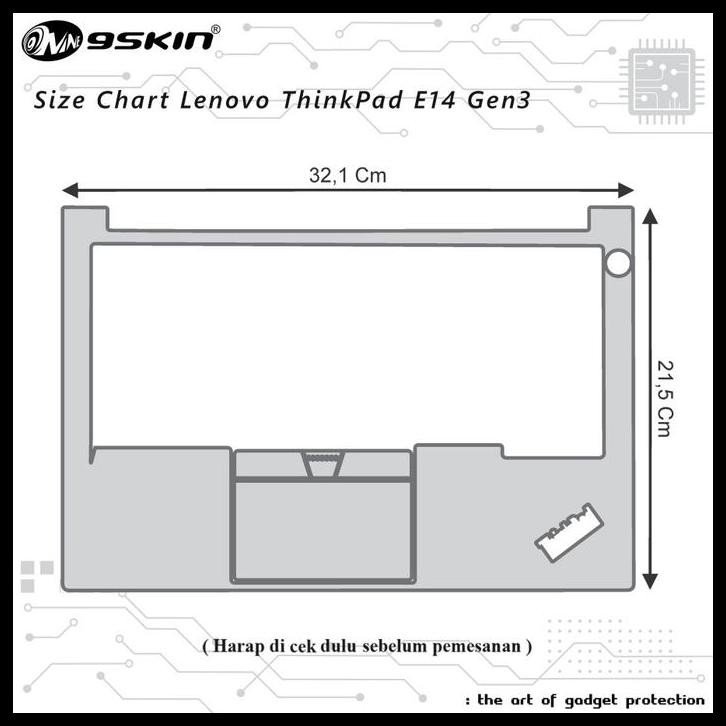 GRATIS ONGKIR SKIN PROTECTOR LAPTOP LENOVO THINKPAD E14 GEN3 3M DOFF 