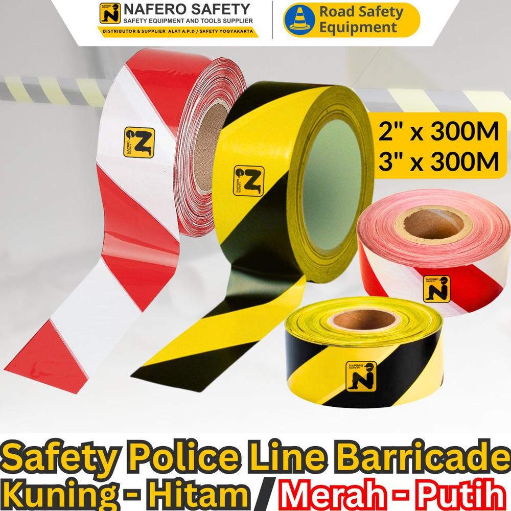 YELLOW LINE GARIS POLISI POLICE LINE BARICADE SAFETY LINE
