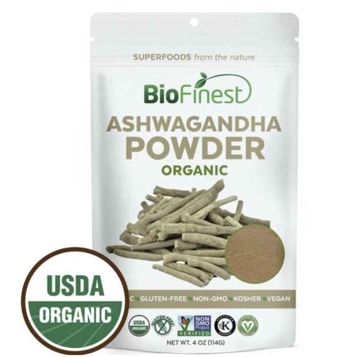 

Biofinest Aswagandha Powder - Raw Organic Pure Superfood 114g