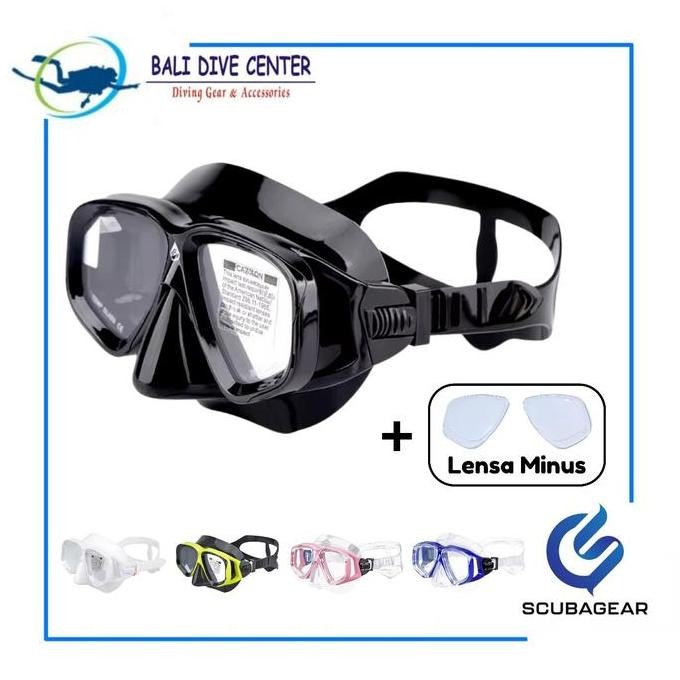 Scubagear Mask Flux Twin With Lensa Minus - Mask Snorkeling