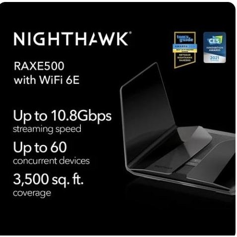 

NETGEAR Nighthawk RAXE500 AXE11000 10.8Gbps WiFi 6E Router