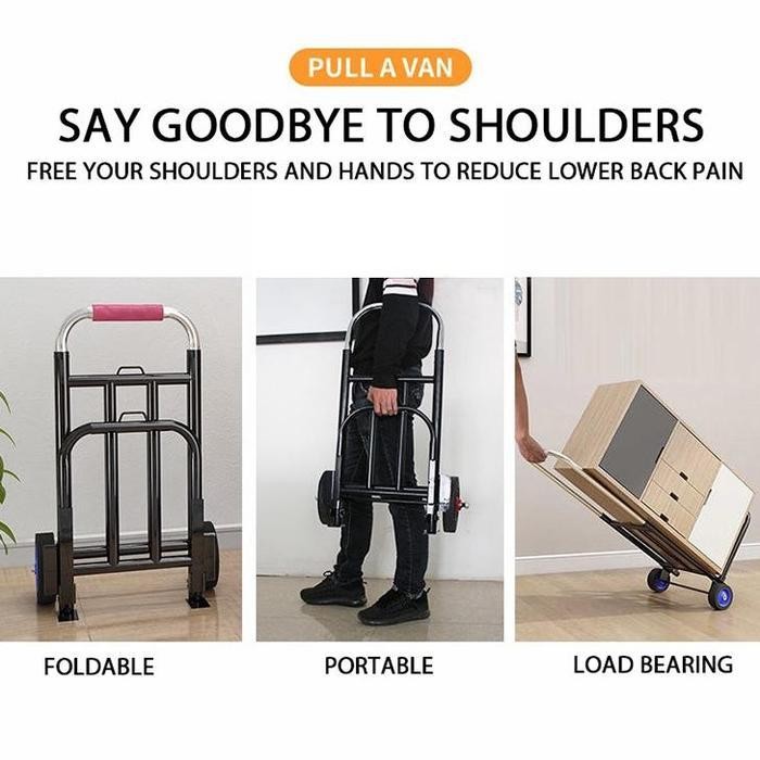 Troley Lipat Bahan Besi Trolley Troli Troly Lipat Besi Galon Tabung Gas Serbaguna Barang Serbaguna P