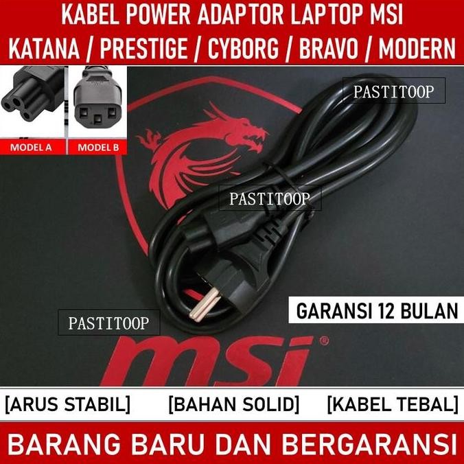 Kabel power adaptor charger laptop MSI katana 3 lubang ORIGINAL DISKON