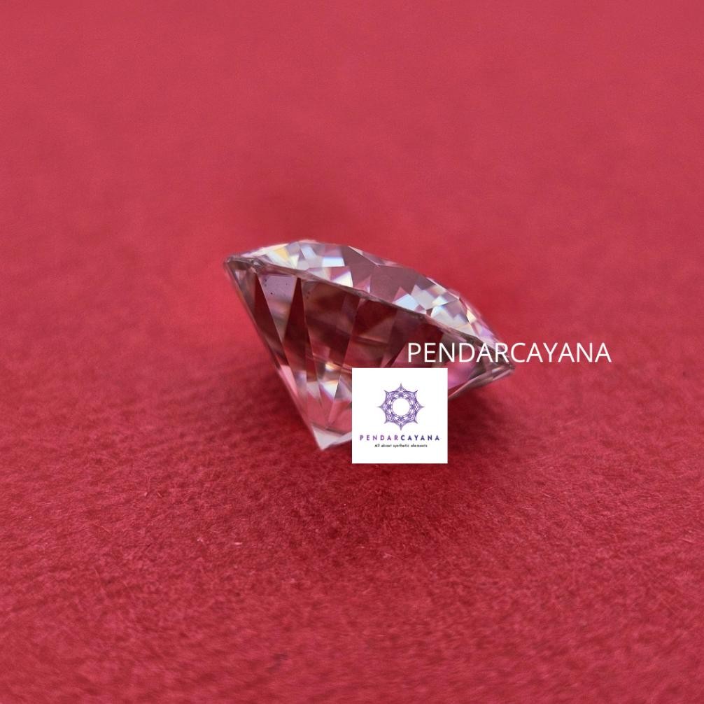 Fue-K5X20 Batu Permata Moissanite Simulant Diamond 0.5 Carat - 2 Carat Bulat / Pcs Po-132