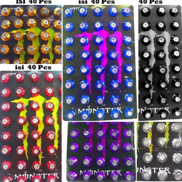 Baut Plat Nomor L ukuran 10 mur 10 harga satu papan 40pcs