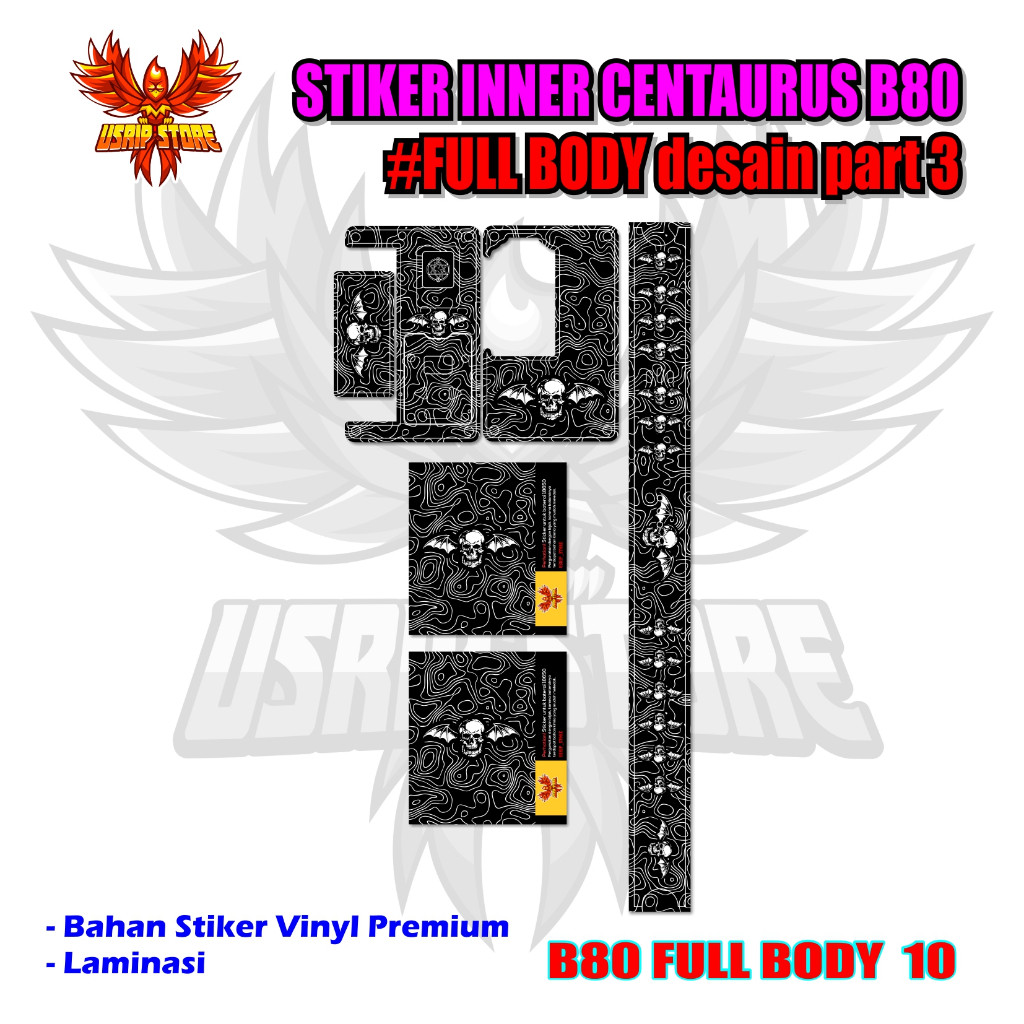 

*2Piece* Stiker Centa B80 Part 3 10 Garskin Stiker Casing Custom Bebas Dan Bayar Ditempat