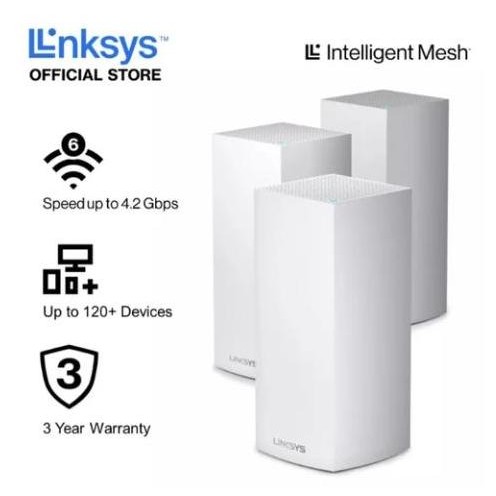 

Linksys Velop AX4200 Tri-Band WiFi 6 Mesh System (3 Pack, MX12600)