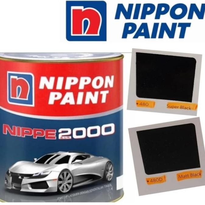 

TERMURAH - Nippe 2000 Super Black 480 Hitam Nippe Matt Black 480D Hitam Doff 1L Nippe 2000 Warna 1LT Nippon Paint