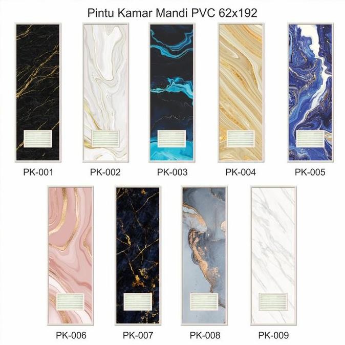 NEW Stiker Pintu Kamar Mandi Marmer / Sticker Pintu PVC Kamar Mandi Murah