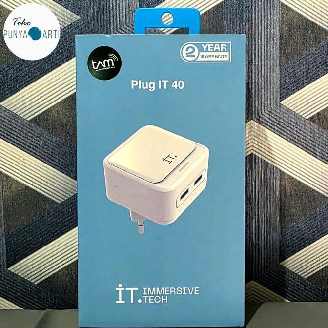It Plug It 40 Watt 40W 2 Port Usb Type C New Segel Garansi Resmi Tam