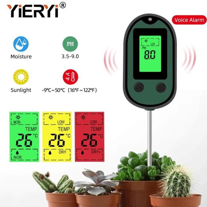 ALAT UKUR KELEMBABAN TANAH SOIL PH MOISTURE METER SMART SOIL TESTER ORIGINAL DAN TERPERCAYA