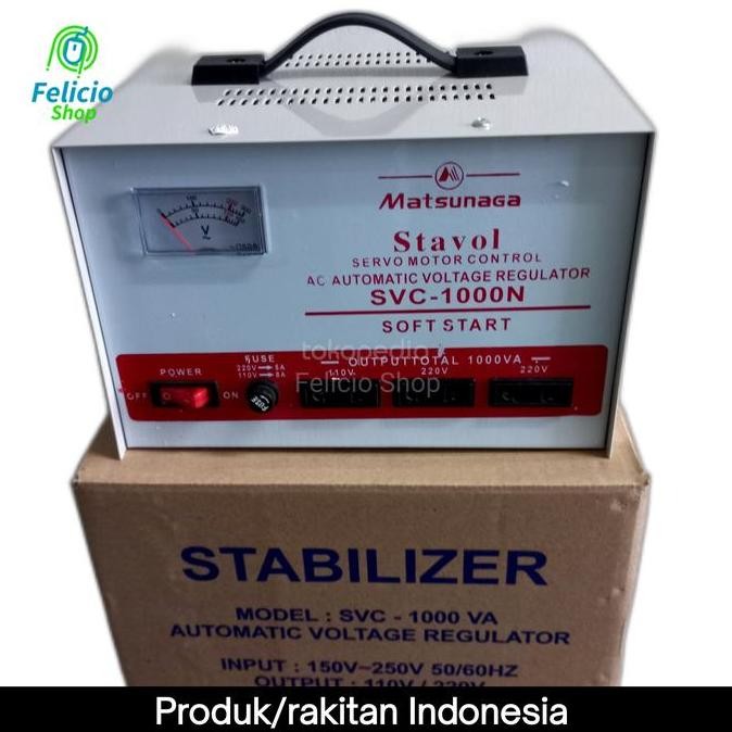 STABILISER MATSUNAGA 1000WATT / STAVOL MATSUNAGA 1000VA ORIGINAL DAN TERPERCAYA