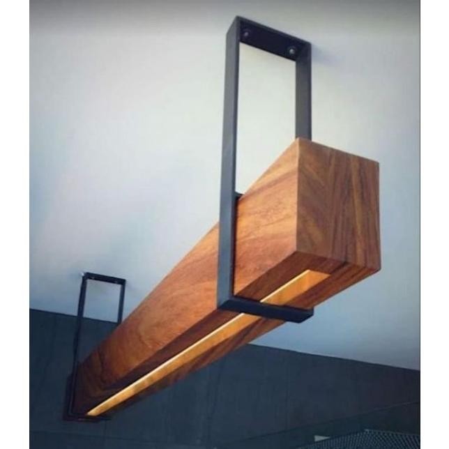 Wooden Light / Lampu Kayu / Lampu Cafe / Lampu Hias / Lampu Gantung / Lampu Plafon