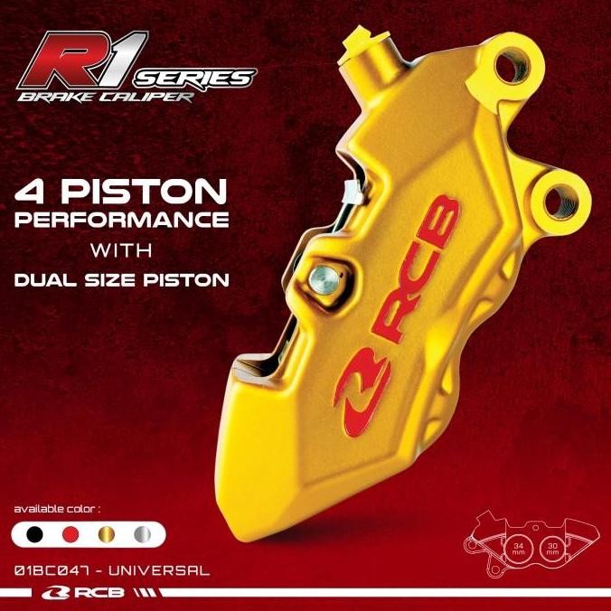 Kaliper 4 Piston RCB R1 Series Universal