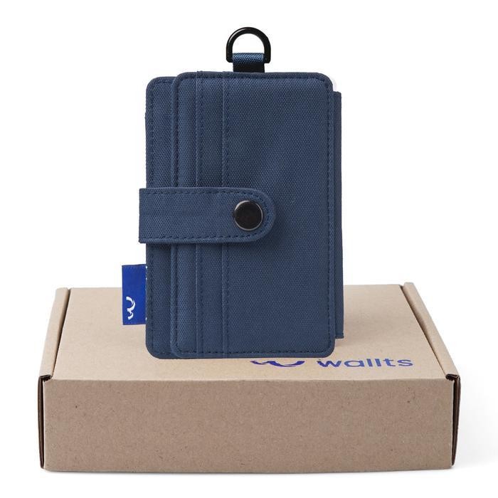 

Wallts Pebble Navy - Lanyard Name Tag Id Card Kantor Unisex Pria Wanita Dompet Kartu Cowok Hitam