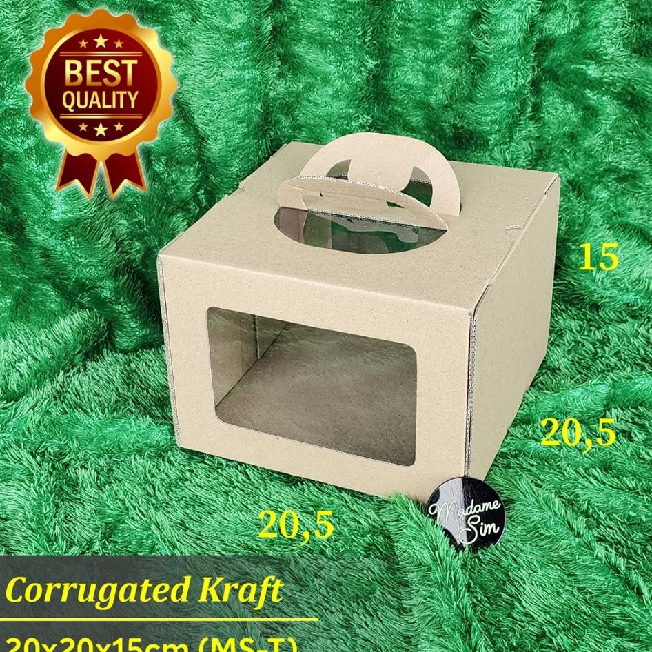 Gable Box Jinjing Kotak Kue Ultah Dus Tart 20X20X15 Mst Isi 10 Pcs
