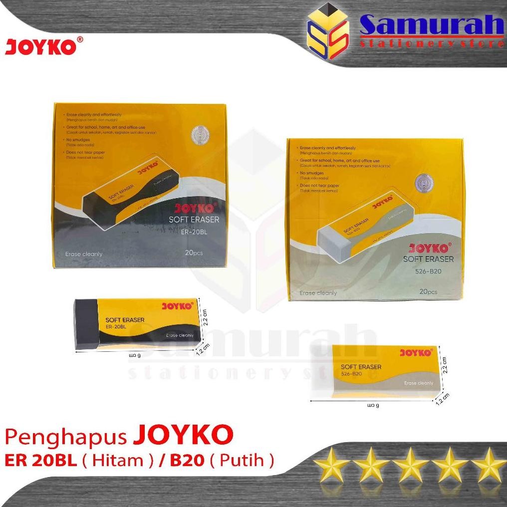 

Penghapus Pensil Joyko B 20 Besar ( Sepak isi 20 Pcs ) ER20 BL Hitam / B20 Putih DiM
