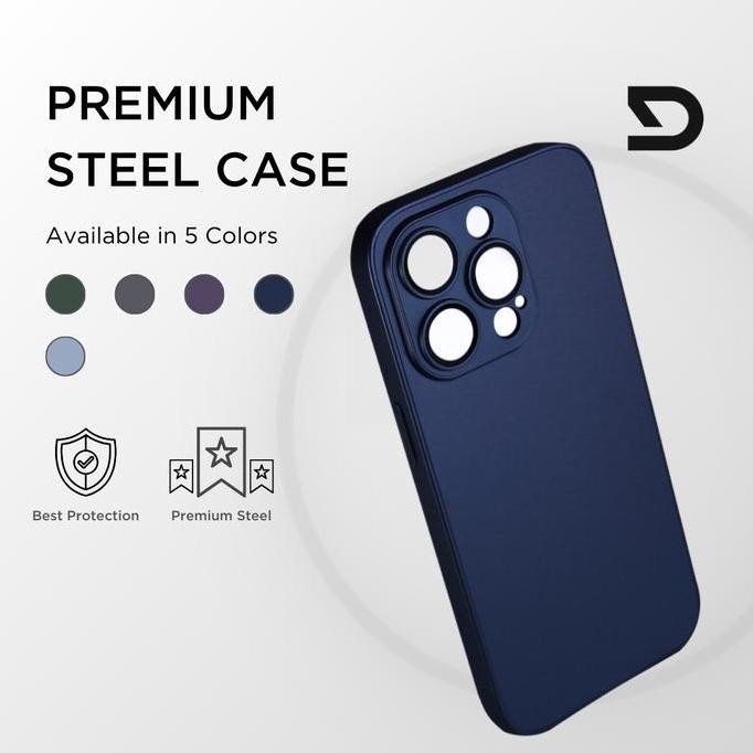 Case iPhone 11 12 13 14 Pro Max Matte Lens Protector Casing ProSteel