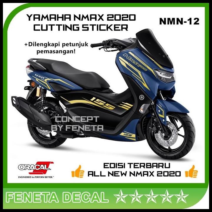 BEST DEAL STIKER CUTTING STRIPING NEW NMAX BIRU 2022 SPORTY GOLD