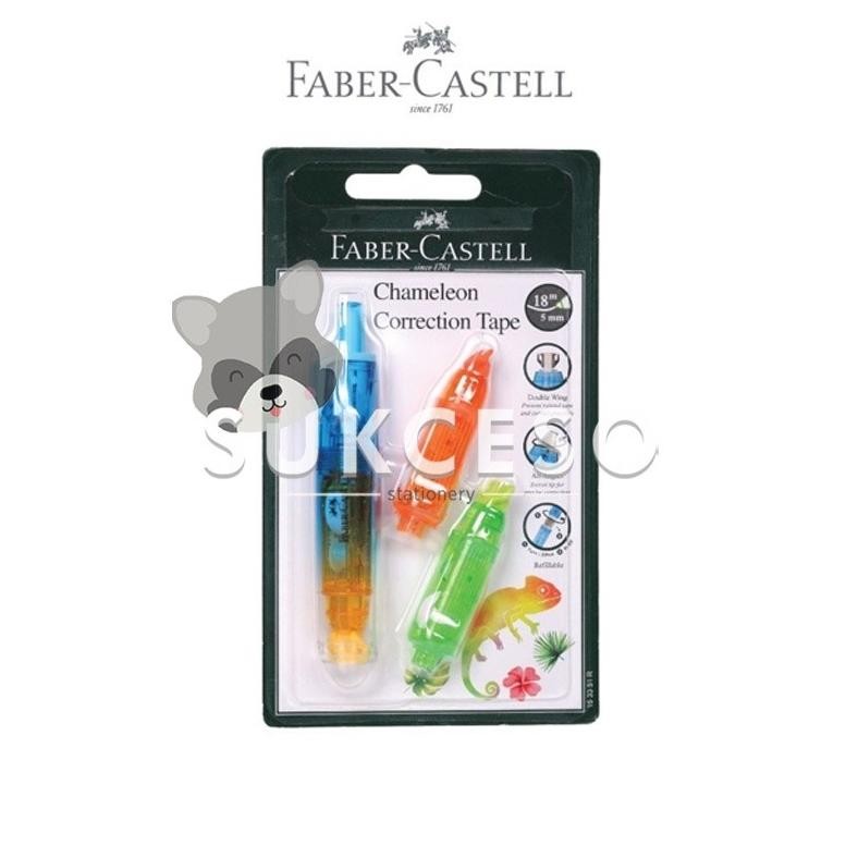 

Faber Castell Chameleon Correction Tape + 2 Refill Bar BLUE / Tip Ex Pita Kertas DiM