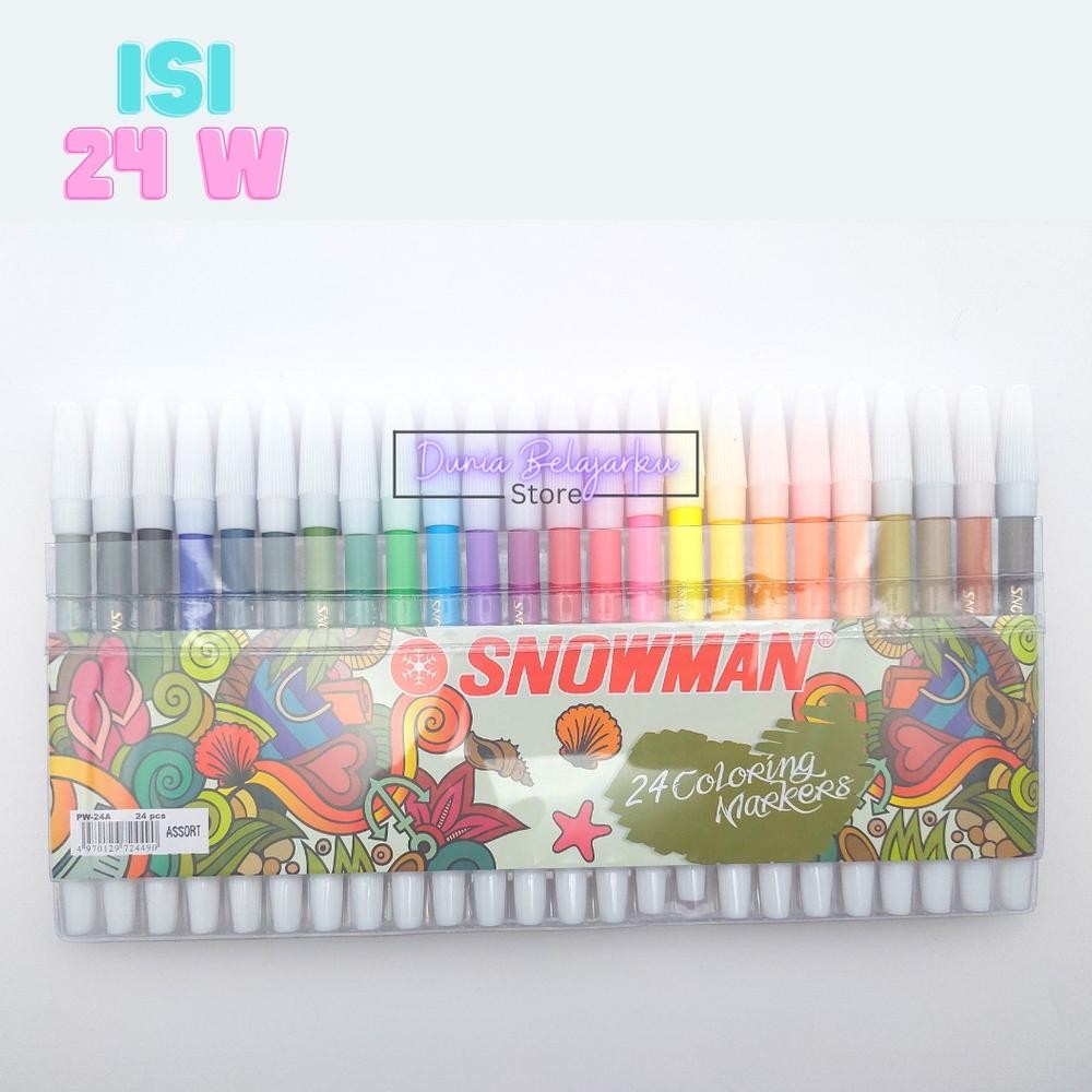 

Spidol Warna Snowman 24 Warna Colour / Spidol Snowman Kecil Marker DiM