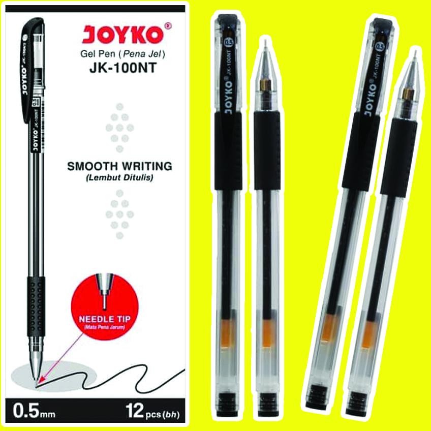 

(12 PCS / 1 PAX) Gel Pen Joyko JK 100 NT(Jarum) Pulpen GelPen JK-100 NT 0.5 mm / Bolpen Pengel JK100 NT DiM