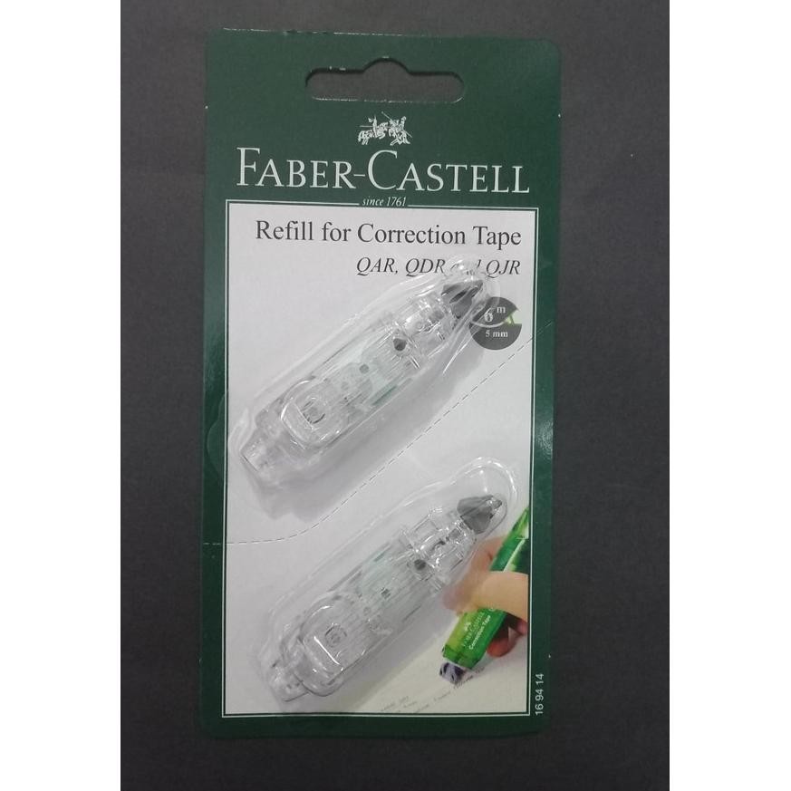 

Refill Correction Tape Faber-Castell QJR, QAR, QDR ISI 2 / Isi Tipex Faber-Castell / Isi Tipex kertas DiM