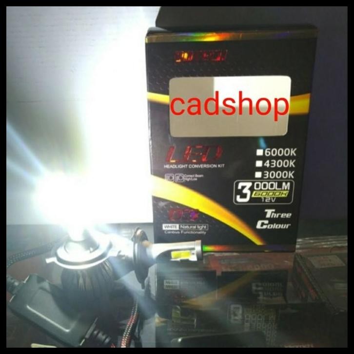 TERBARU LAMPU LED MOBIL 3 WARNA H7 DOTECH