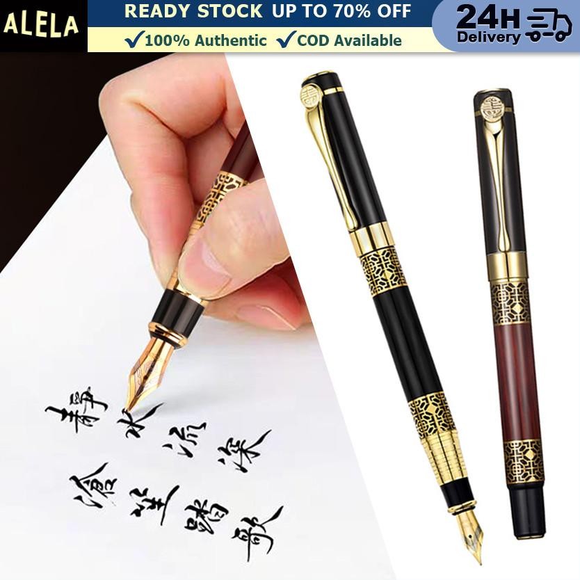 

Pena Fountain Pen Ink Tinta Mewah Aesthetic Pulpen Bolpoin Tanda Tangan Signature Motif Warna Hitam 0.5mm DiM
