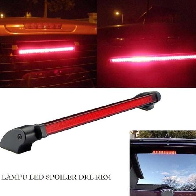 Lampu LED Spoiler Rem Stop Belakang Mobil 32 LED Tempel Kaca 12V