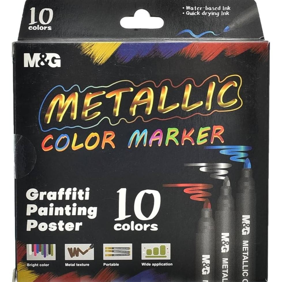 

Metalic Color Marker M&G Spidol Warna Metalic Set 10 Warna #APMU3001- SHABG DiM