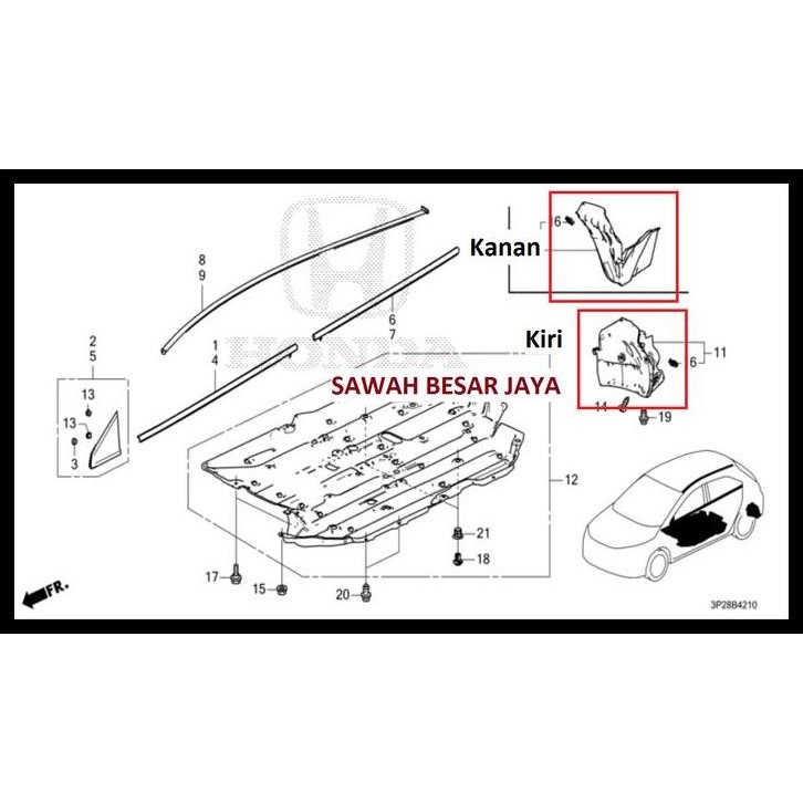 TERBARU INNER INER LINER FENDER - COVER PLASTIK SPAKBOR BELAKANG HONDA CITY HATCHBACK RS GN5 2021 20